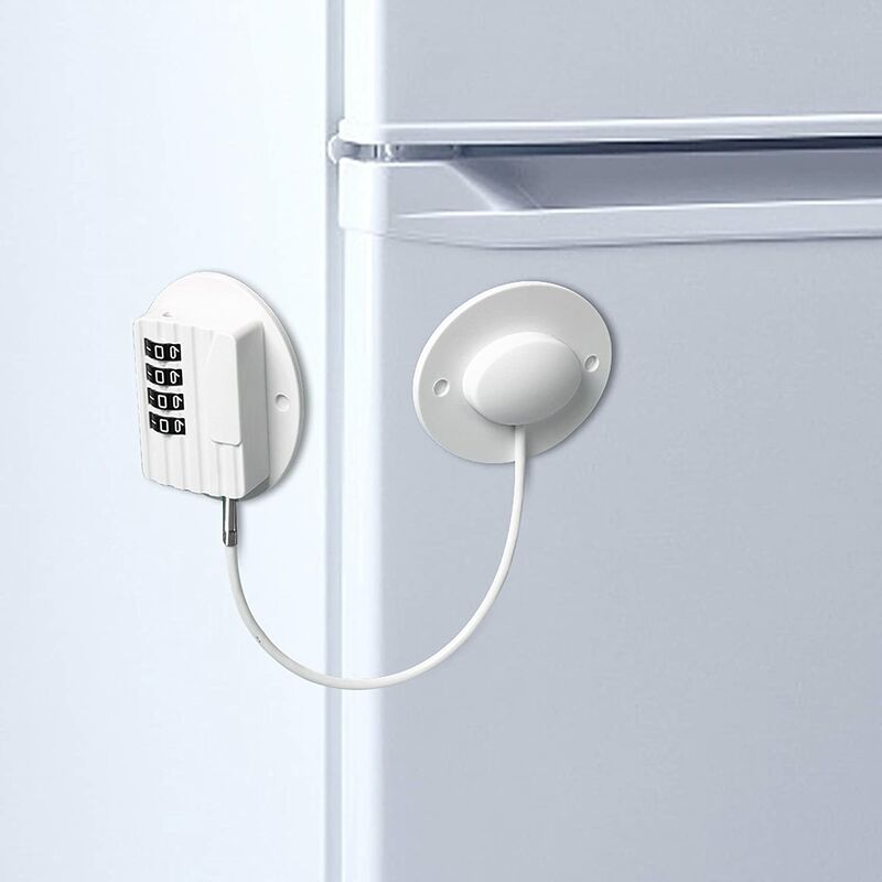 Password Fridge Lock Children Safety Refrigerator Lock Adults Safety Fridge  Locks 2PCS Cupboard Lock with 3M Strong Adhesive for Drawer Fridge Freezer