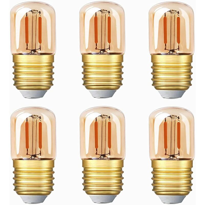 Set of 5 E27 E27 LED A60 Clear Filament 1W 80LM 2200K Non-Dimmable