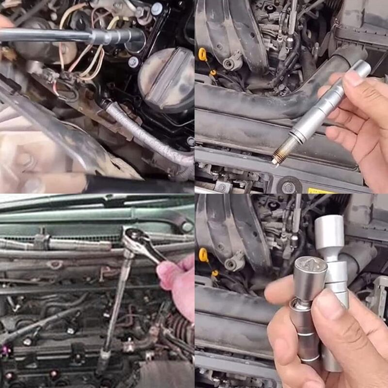 Diluopei 14Mm 16Mm Flexible Spark Socket Set With T-Handle For Auto And - View #6