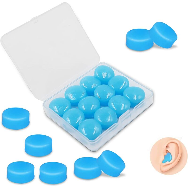 Swimming Earplugs, 2-Pairs Pack Waterproof Reusable Silicone Swimming Ear  Plugs for Swimming Showering Bathing Surfing Snorkeling and Other Water  Sports,Suitable for Kids and Adults 