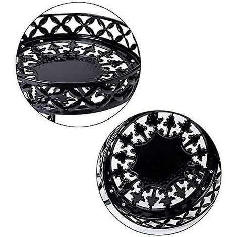 Indoor or Outdoor Flower Pot Stand, Metal Plant Stand, Round Garden Plant Stand for Living Room, Balcony Decoration (Black)
