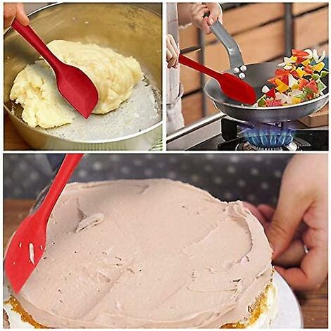 5 Pack Silicone Spatula Cooking Baking Scraper Cake Cream Butter Mixing  Batter tools