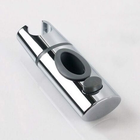 Chrome ABS Shower Head Holder Shower Holder Clip on Shower Bar Handheld Shower Holder 360° Rotation for Oval Bathroom,S