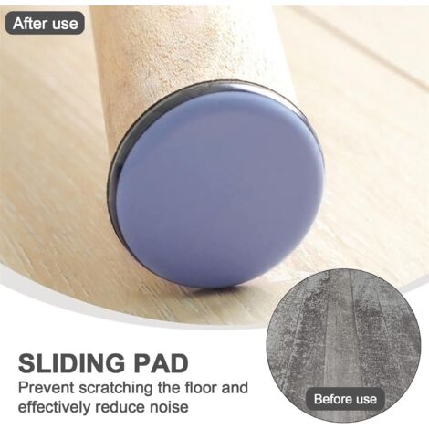 8 Pack Carpet Furniture Glides, Self Adhesive Chair Glides, Heavy Duty Movable Furniture Glides, Floor Protector Pads, 1.6 Inch Furniture Glides