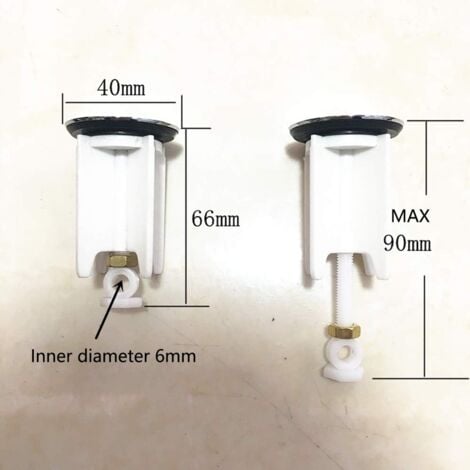 Universal Sink Plug, 40mm Pop-Up Plug Replacement Drain Plug, Height Adjustable, Made of Brass, Rubber, Plastic, Rust Proof and Gasket, for Bathroom, Home Sinks, Bidets.