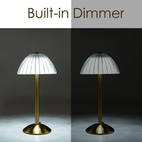 Wireless LED Table Lamp, Table Lamp with Battery, Dimmable LED Table Lamp - Bedside Lamp for Living Room, Bedroom, 3 Light Colors