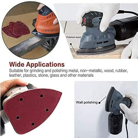 Mouse Detail Sandpaper 70Pcs 12 Hole Mouse Sander Sanding Pads for