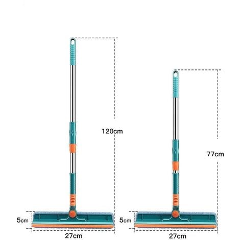 2 in 1 Professional Window Squeegee Cleaner Kit，with Telescopic Handle (Length 1.35m), Window Squeegee Cleaner for Interior Windows