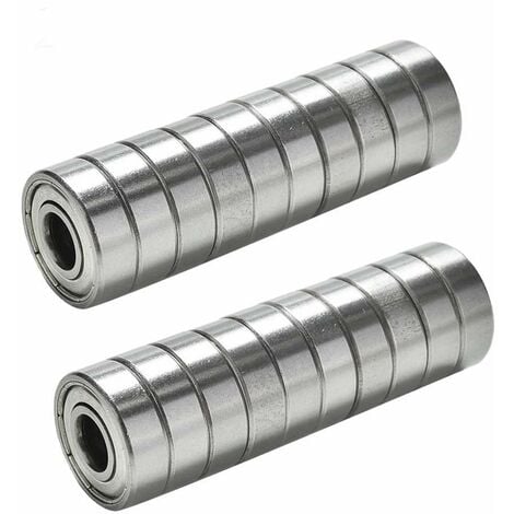 ECSiNG Lot De 20 Roulements à Billes 683ZZ - 3 Mm X 7 Mm X 3 Mm - Double Blindage - Roulement à Billes Rainuré - Jouet Miniature - En Acier Au Carbone