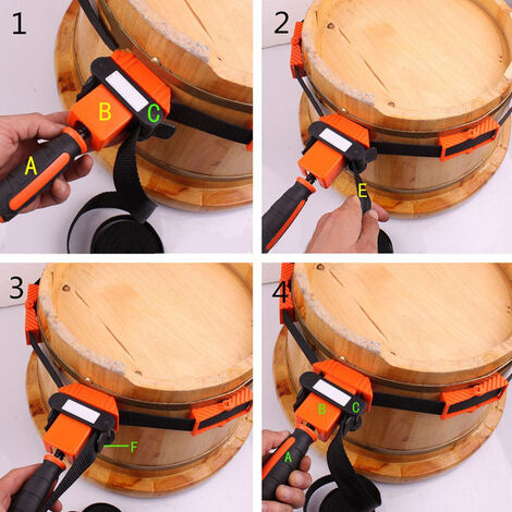 Strap Clamps, Band Strap Clamp, Multi-Function Adjustable Corner Clamp With 4 Jaws For Woodworking Frame, Picture Frame Holder, Binding - Woodworking Tool, Strap Clamps - Canada