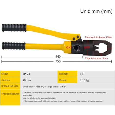 Professional Nut Splitter, Hydraulic + Manual + 10 Ton Splitter ...