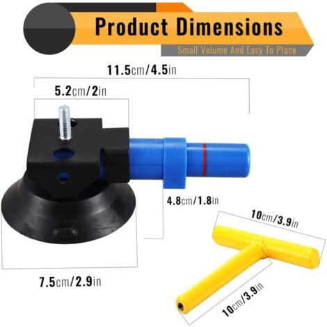 Paintless Dent Removal Tool Mounting Suction Cup Hand Pump Heavy Duty 3 Inch Dent Puller Tool for Car Body Damage