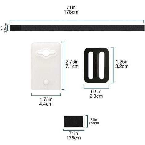 Swimming Pool Solar Cover Fixing Kit, 8 Solar Cover Straps, Kit with  Universal Coil Straps for