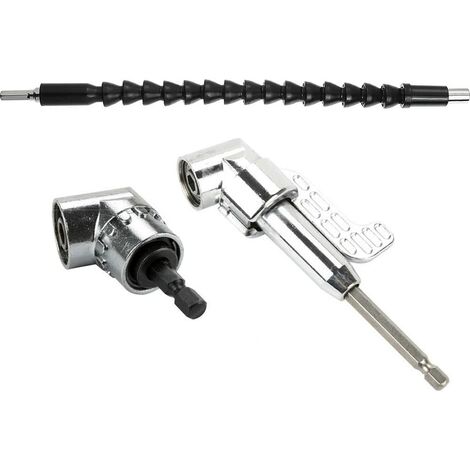 2pcs 90 Degree Drill Adaptor 105 Degree1/4 Angle Power Right Angle Drill  Attachment High-carbon Steel Right Angle Screwdriver With Magnetic For  Power