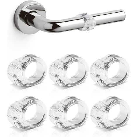Pieces Door Handle Protectors, Door Stoppers, Highly Elastic Door Handle Guards, Protection for Walls and Furniture, 18 mm (1/5)