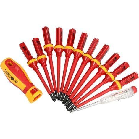 Electrician Screwdriver Kit 13pcs 1000V Insulated Screwdrivers Set with Repair Tools electrician repair tools