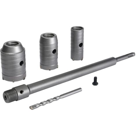 Hole Saw Hole Saw, Ø30mm, 40mm, 50mm Hole Saw Set, Concrete Hole Saw 350mm SDS Plus Extension Shank Tungsten Carbide Tip, Hole Saw for Brick Stone Concrete Cement (1/5)
