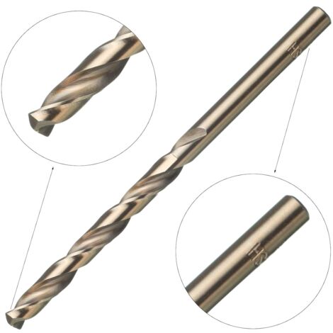 Hymnorq 1/4 Inch Fractional Size M35 Cobalt Steel Twist Drill Bit Set Of 10pcs, Jobber Length And Straight Shank, Extremely Heat Resistant, Suitable For Drilling In Stainless Steel And Iron