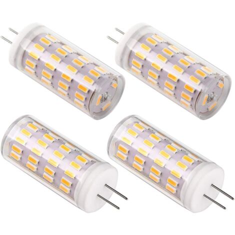 G4 Led 12v 4w Light Bulb, AC/DC 12V Lighting Bulbs Equivalent to 30W Halogen, 400LM, Warm White 3000K, Non-dimmable, Replacement for Hood and Chandelier, Pack of 4. (1/5)