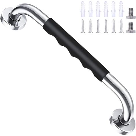 40cm Black Safety Bathtub, Non-Slip, Wall-Mounted Stainless Steel Grab Bar, for Bathroom WC Handle for Children/Elderly (1/5)