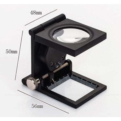 Yosoo 10X 28mm Mini Three-Folding 10X Magnifier Zinc Alloy Magnifier Magnifying Glass With Scale For Textile Optical Jewelry - View #7