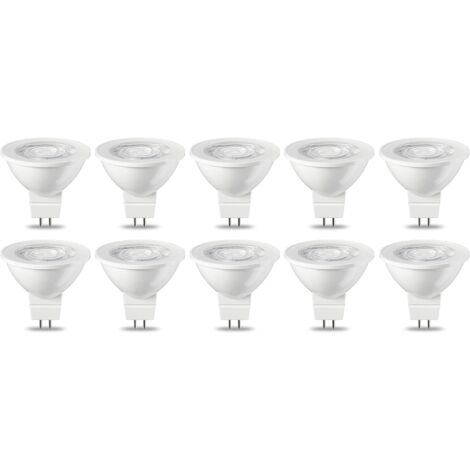 Pack of 10 GU5.3 MR16 LED Bulbs 5W Warm White Non Dimmable 220V [Energy Class G] (1/5)