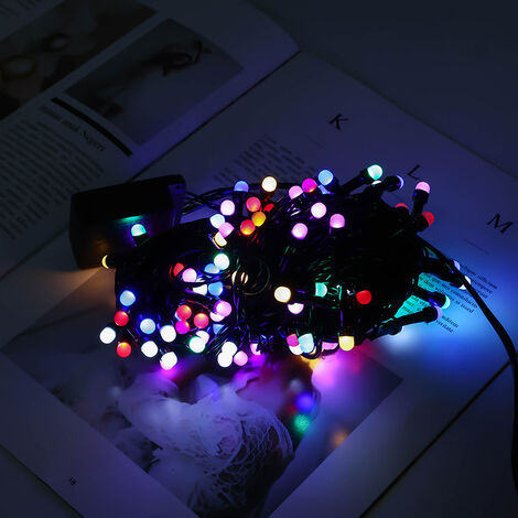 200 LED Waterproof Fairy Lights Multicolor Timer Light, 8 Modes Lighting 20M Fairy Lights Outdoor Christmas Decoration Indoor Party Xmas Bedroom Garden Wedding New Year (1/4)