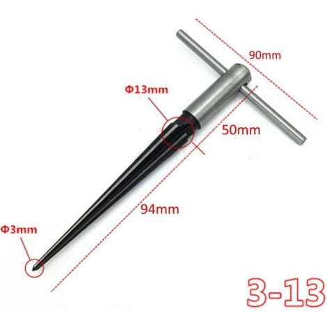 Hand Taper Reamer, 3-13mm / 5-16mm Taper Bore Chamfering Hole Cutter ...