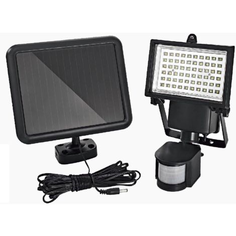 60 LED Solar Spotlight IP44 Solar Wall Light Solar Floodlight with Motion Sensor I Solar Outdoor Lighting I Outdoor Lighting I Solar Sensor Floodlight [Energy Class A+++] (1/5)