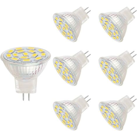 12V 3W MR11 LED Bulbs Equivalent to 20-30W Halogen Bulbs, GU4.0 Base, Warm White (3000K, 6 Pack) (1/5)