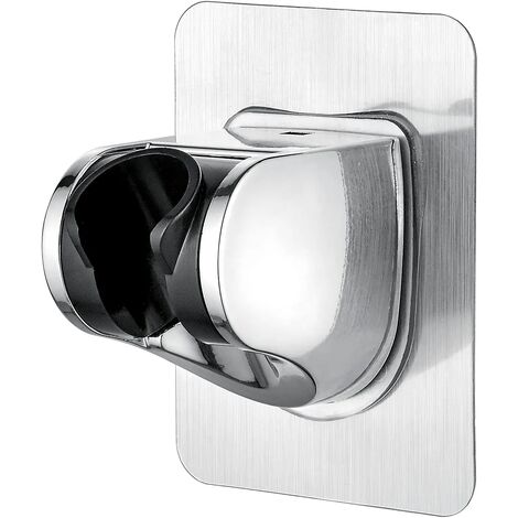 Shower Holder Without Drilling 3M Glue - Universal Shower Head Holder, Adjustable (45°), Wall Mounted Hand Shower Holder Load Up To 18 kg, for Bathroom Shower Head, Chrome