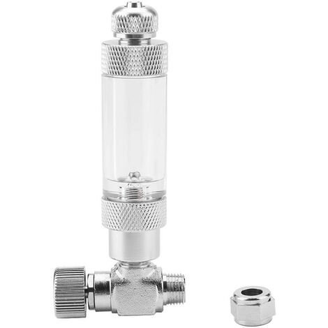 Aquarium Tank Needle Valve for Aquarium System Co2 Regulator（Single head trim valve + non-return bubble counter,3）