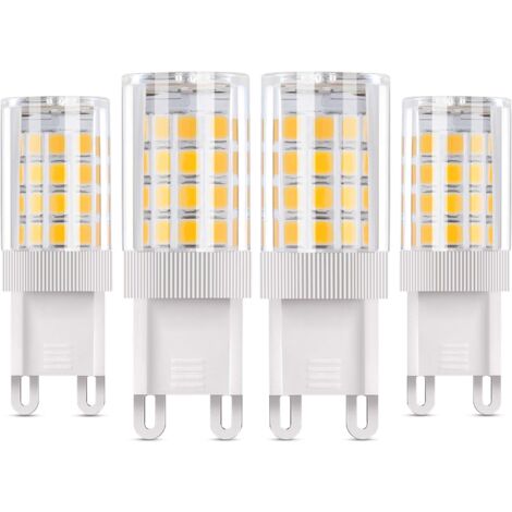 G9 LED Light Bulb, 5W Equivalent to 50W Halogen Lamps, 4 PCS Warm White 3000K LED Lamps, 360° Beam Angle, AC85-220V, 360LM, Not Dimmable (1/5)