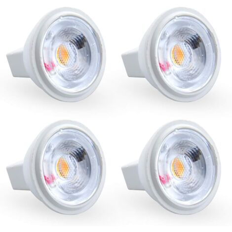 3W MR11 GU4 LED Light Bulb Cool White 6000K AC/DC 12V Equivalent to 35W Halogen Bulb Perfect for home, office, store, supermarket, bars, cafe, exhibition, hotel, restaurant, etc (4pcs) (1/5)
