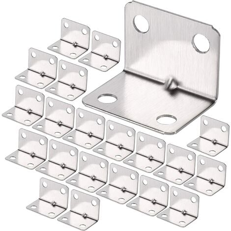 100Pcs Stainless Steel Corner Bracket, Heavy Duty 90 Degree Bracket ...