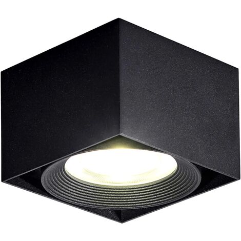 10W LED Ceiling Spotlight Lamp,Ceiling Spotlights,Ceiling Light, Adjustable Ceiling Spotlights,LED Ceiling Lights,Ceiling Lighting,IP20,10x10x7cm (Black-4000K) [Energy Class A+] (1/5)