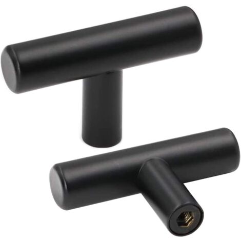 15x12 mm Drawer Knobs Length 50mm T-Bar Stick Kitchen Cabinet Handle Stainless Steel Cabinet Door,Single Hole Furniture Handles and Knobs,Stainless Steel Kitchen Cupboard Handle for Drawer Doors