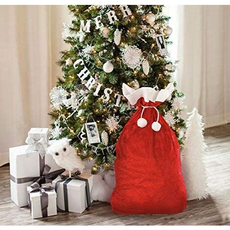 red and white christmas gift bags