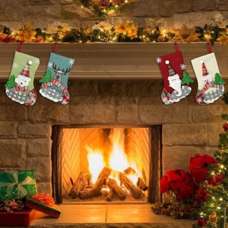 Fireplace stockings christmas Clearance