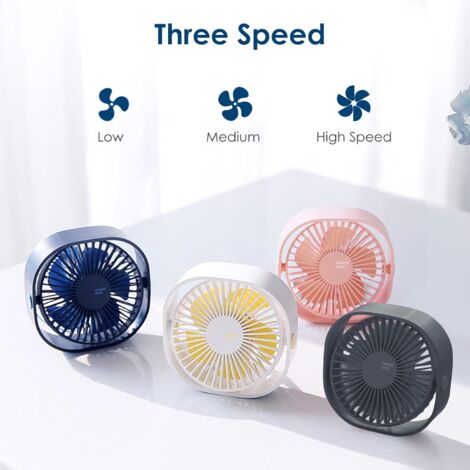 thumbnail image 2 of Portable Silent Mini Bladeless Fan With Clip - 3 Speeds, USB Rechargeable, Hands-Free For Shirt, Office, Travel, Gift (Pink) 2 of 14