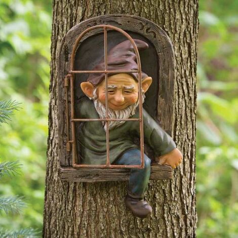Statue,Garden Figurine,Outdoor Resin Statue,Gnome Garden Gnome Statue,Elf Outside The Gate - Indoor and Outdoor Garden Decorations (1/5)