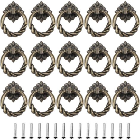 15 Pieces Door Handles Door Drawer Knob Pull Handle Bronze Cabinet Handle for Kitchen Furniture Cabinet Drawer Door