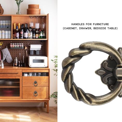15 Pieces Door Handles Door Drawer Knob Pull Handle Bronze Cabinet Handle for Kitchen Furniture Cabinet Drawer Door