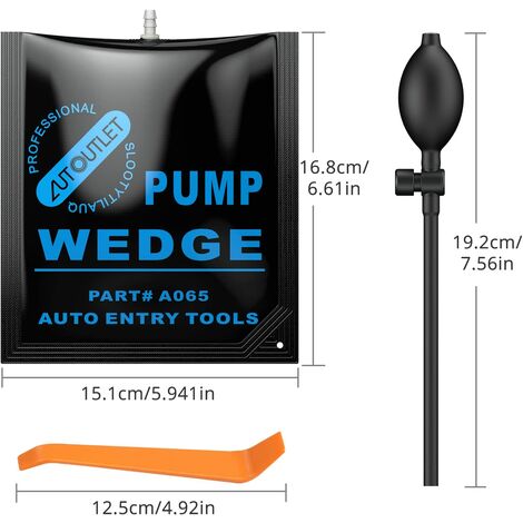 Air Wedge Pump Up Polyurethane Rubber Bag For Car Door Window Frame Fitting  Install Shim Wedge Hand Pump Lifts Up