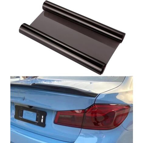 12 by 48 inches Self Adhesive Auto Car Tint Headlight Taillight Fog Light Vinyl Smoke Film Sheet Sticker Cover (light black) (1/5)