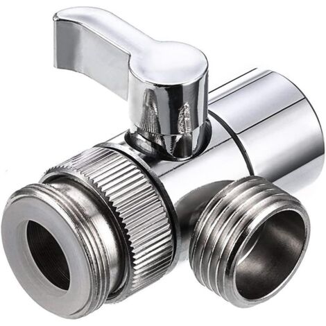 Diverter Valve, Alloy Shower Faucet 2 Way Diverter Valve, Brass Diverter Valvefor Kitchen Sink Faucet or Bathroom (1/5)