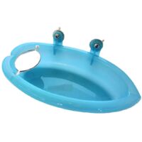 Bird Bath Cage Accessory With Hanging Mirror - Small Pet Water Shower