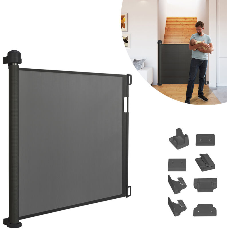 Grille De Protection Pour Porte Et Escalier KIDIZ - Sans Perçage - Orientable - 74-87 Cm