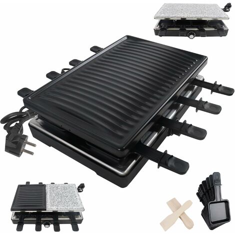 Appareil à Raclette électrique Professionnel 900W - Fondeur à Fromage Réglable, Acier Inox, Pour Nachos Et Plats