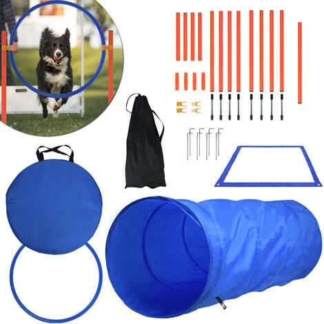 Équipement d'entraînement d'agilité pour chiens, ensemble d'entraînement  d'obstacle Portable en plein air, pôle de saut circulaire, fournitures pour  animaux de compagnie - AliExpress